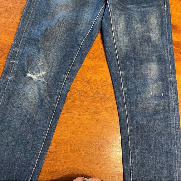 Pilcro and the Letterpress slim boyfriend blue denim jeans size 25 - Picture 2 of 13